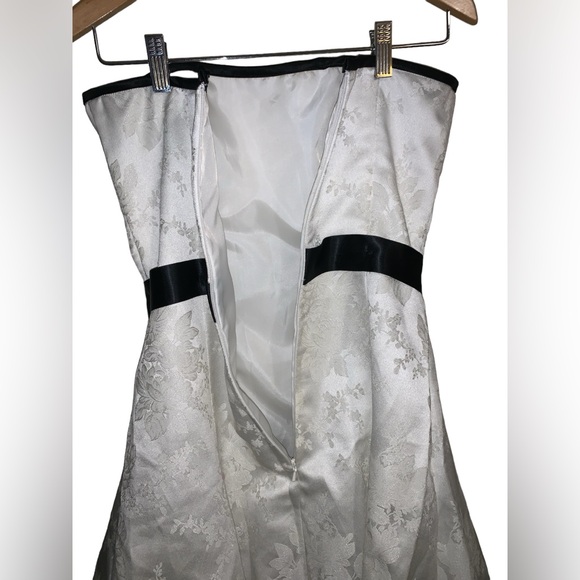 Vintage Jessica McClintock for Gunne Sax ruffle dress size 9 white black - Picture 9 of 15